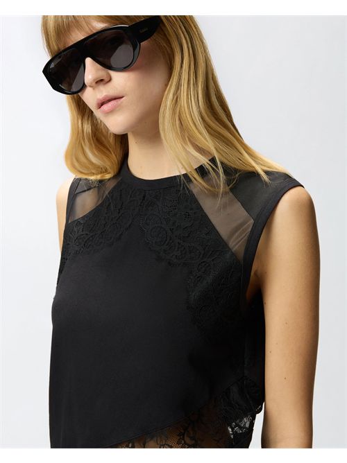 Top smanicato con dettagli in pizzo PINKO | 106291A335/Z99